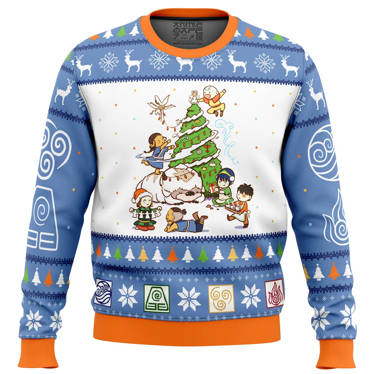 Buildercar - Avatar the Last Airbender Christmas Time Ugly Christmas Sweater