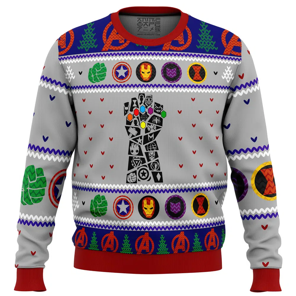 Buildercar - Avengers Gauntlet Ugly Christmas Sweater