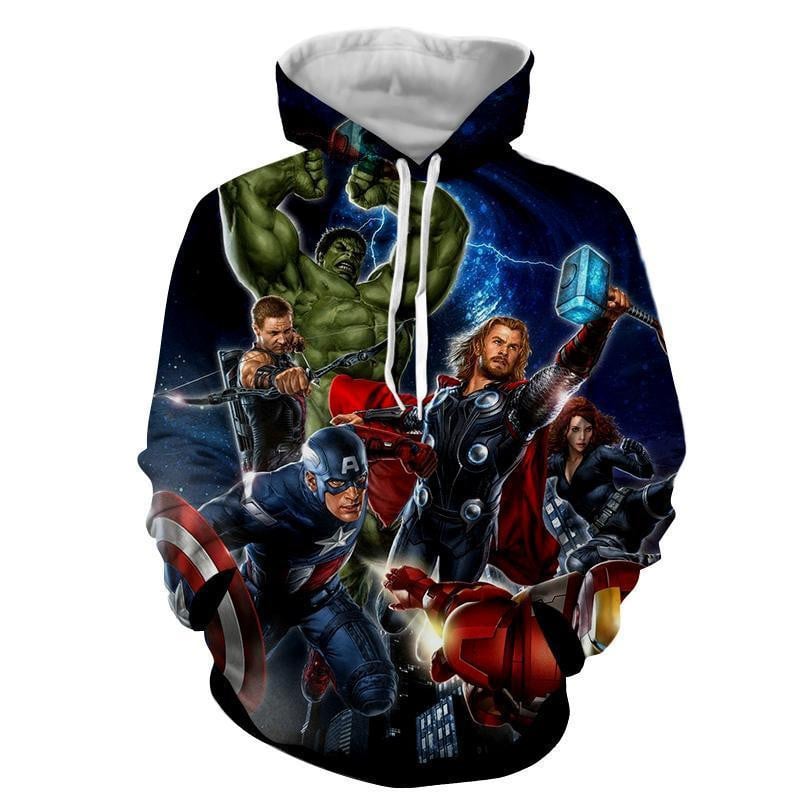 Buildercar - Avengers Marvel 3d Printed Hoodie All Super Heros