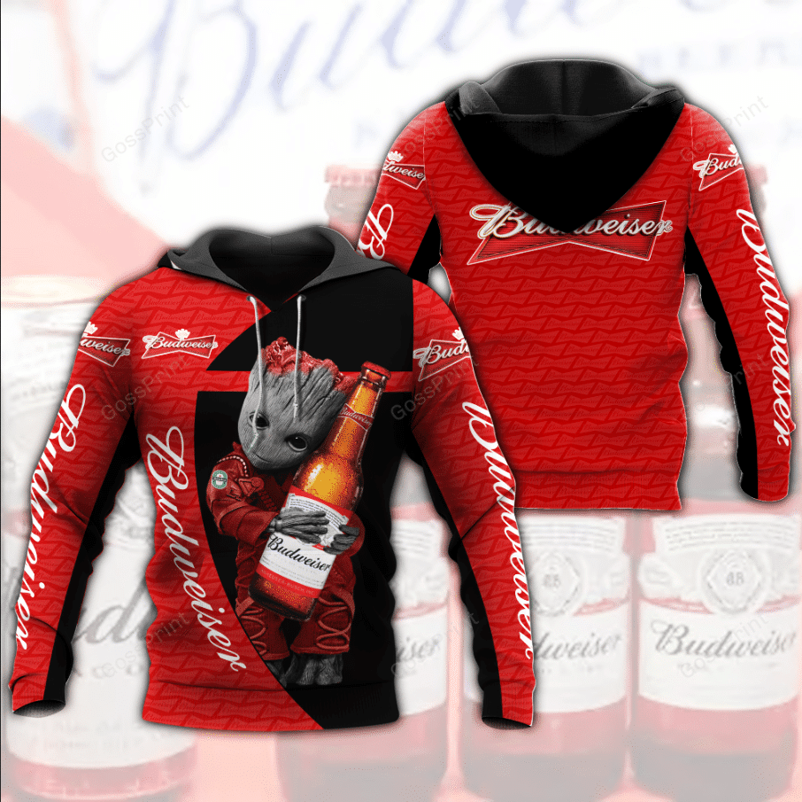 Buildercar - Baby Groot Budweiser Aop Hoodie