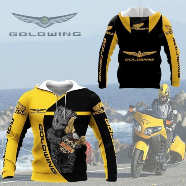 Buildercar - Baby Groot Honda Goldwing Aop Hoodie 975