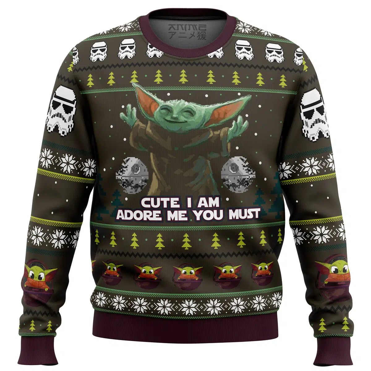 Buildercar - Baby Yoda Cute Mandalorion Star Wars Ugly Christmas Sweater