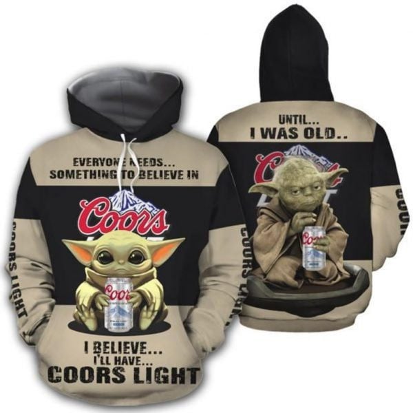 Buildercar - Baby Yoda Star Wars Coors Light Disney 2k568 Lover Gift ,baby Yoda Star Wars Coors Light All Over Print 3d Hoodie 154