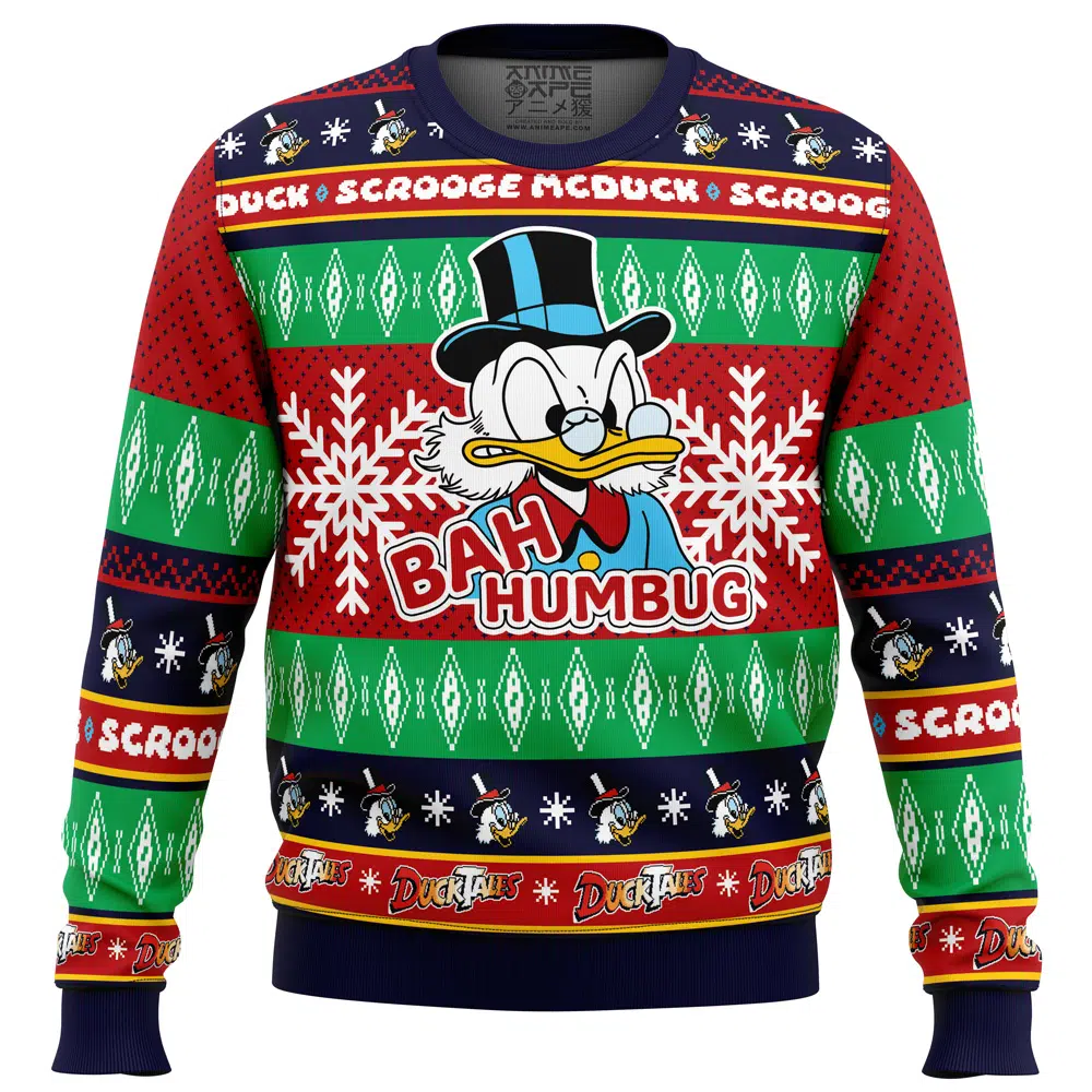 Buildercar - Bah Humbug Faux DuckTales Ugly Christmas Sweater