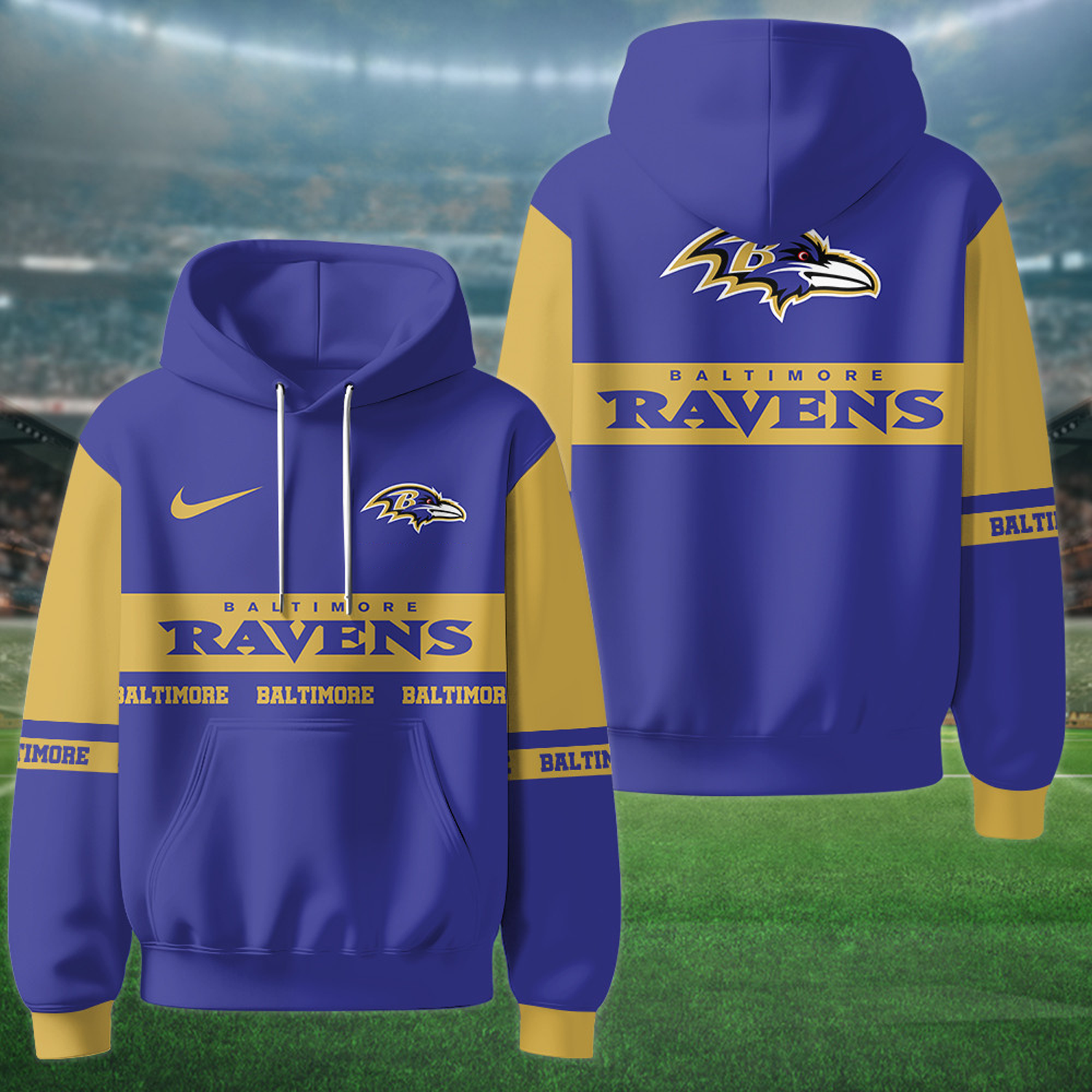 Buildercar - Baltimore Ravens x NFL Special Hoodie Newcastle United Style Personalized Gifts For Fan
