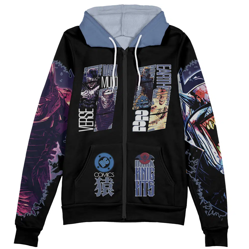 Buildercar - Batman who Laughs DC Comics Streetwear Zip Hoodie Jacket - Image 2