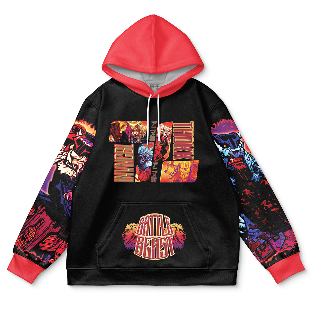 Buildercar - Battle Beast Thokk Invincible Streetwear Hoodie - Image 2