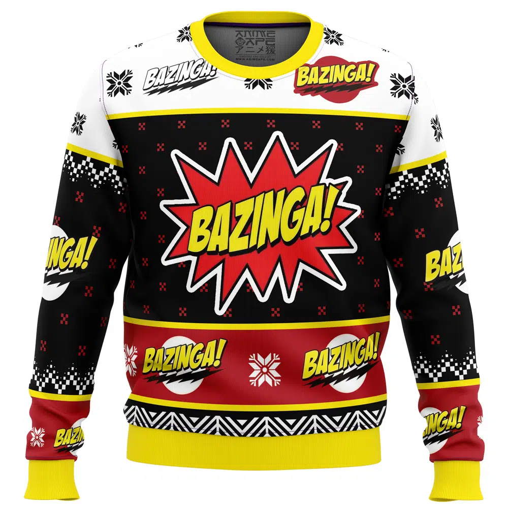 Buildercar - Bazinga The Big Bang Theory Ugly Christmas Sweater