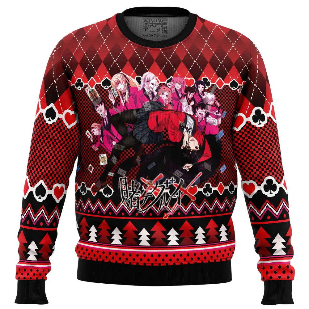 Buildercar - Beautiful Gambler Kakegurui Ugly Christmas Sweater
