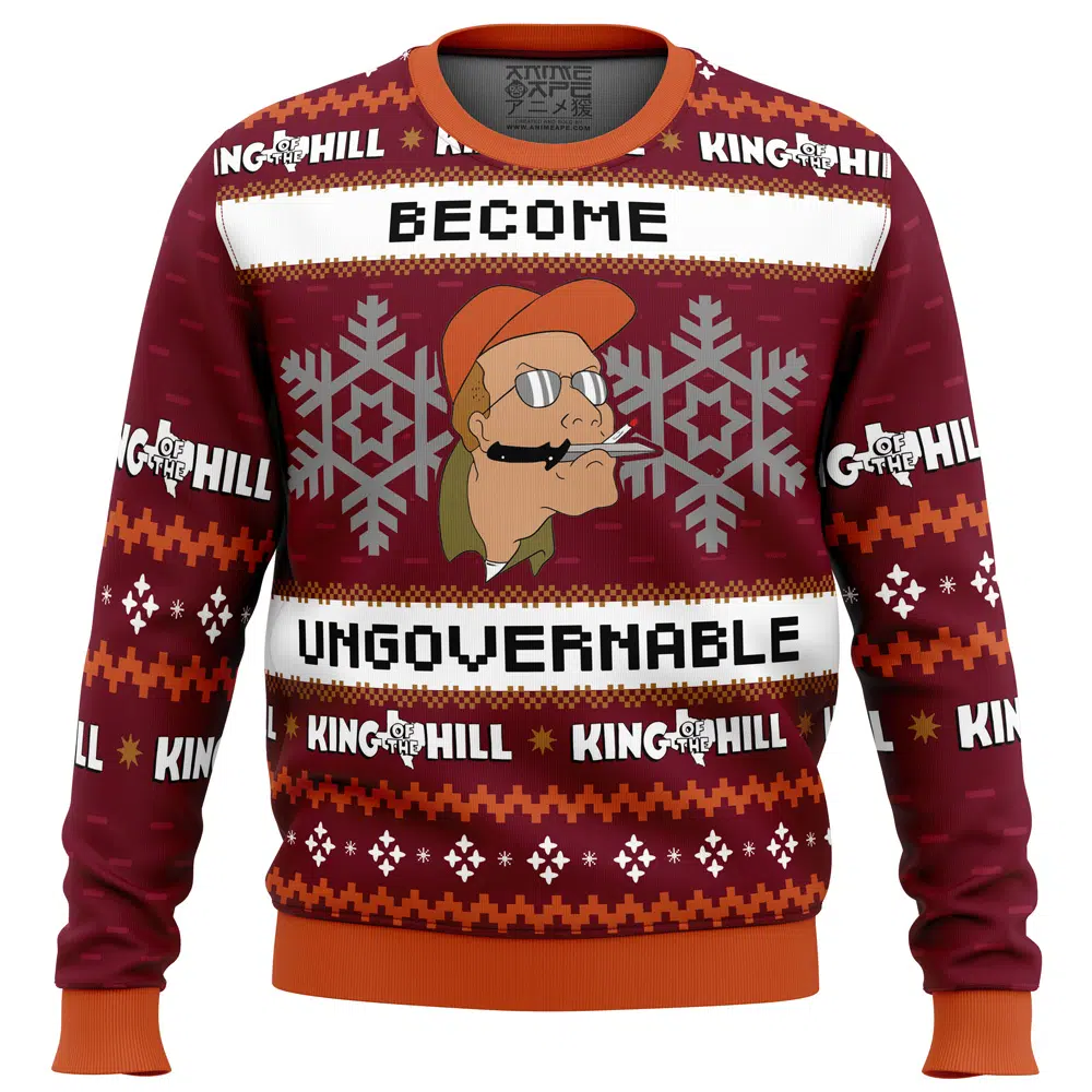Buildercar - Become Ungovernable King of The Hill Ugly Christmas Sweater