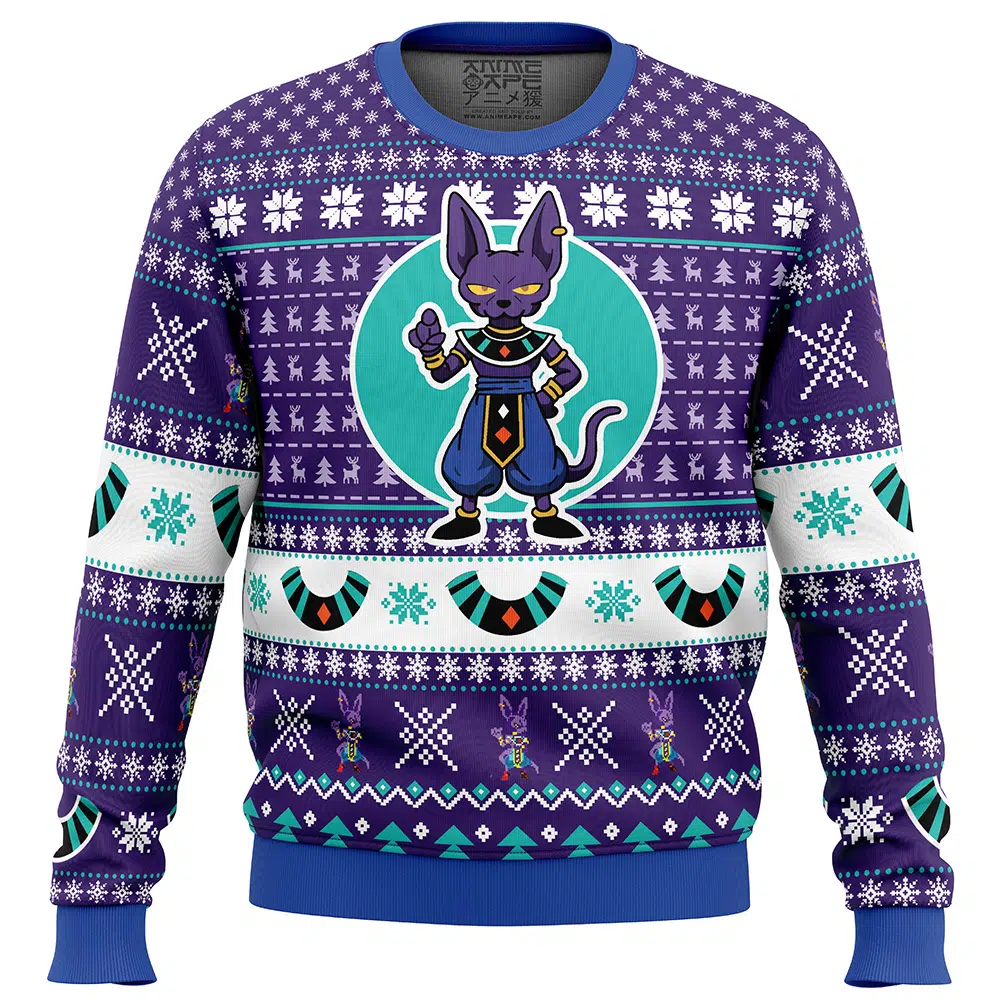Buildercar - Beerus Dragon Ball Z Ugly Christmas Sweater
