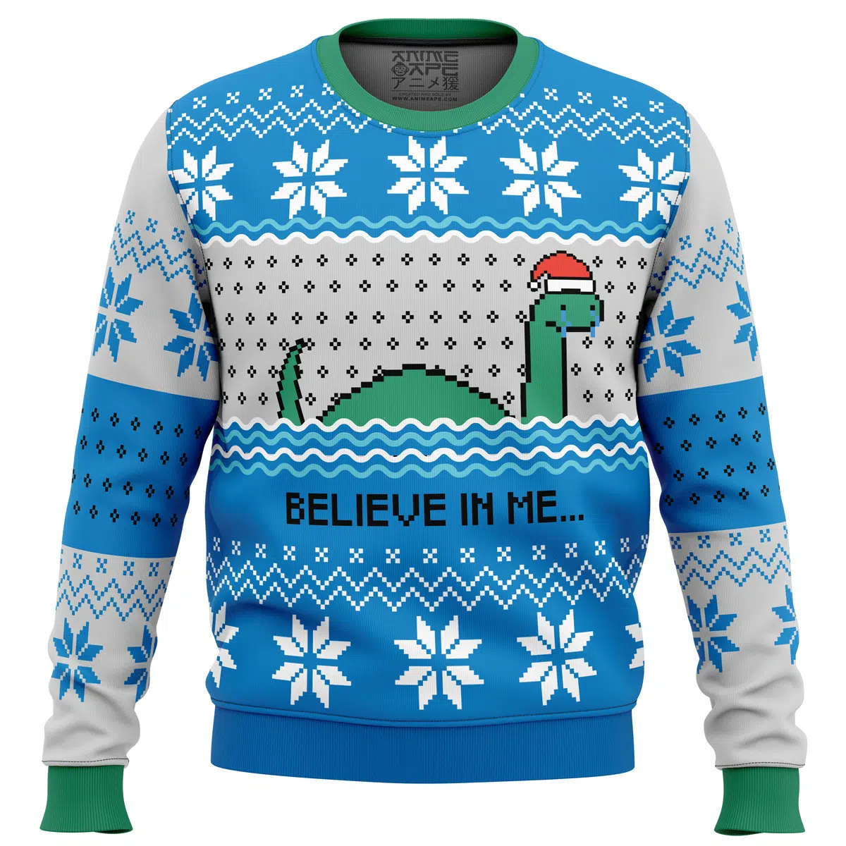 Buildercar - Believe in me...Nessie Ugly Christmas Sweater