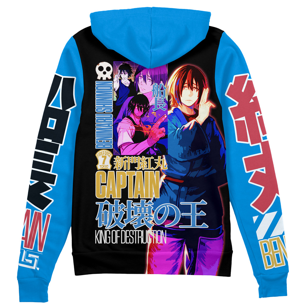 Buildercar - Benimaru Shinmon Fire Force Streetwear Zip Hoodie Jacket