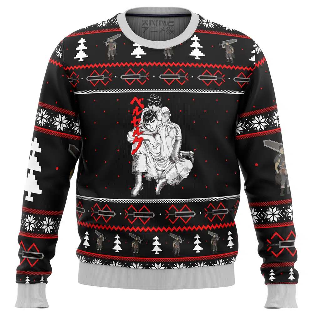 Buildercar - Berserk Guts and Casca Ugly Christmas Sweater
