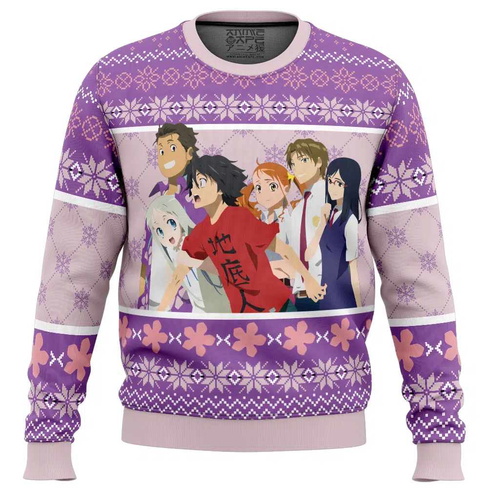 Buildercar - Best Friends Anohana The Flower We Saw That Day Ugly Christmas Sweater
