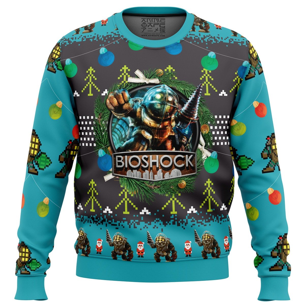 Buildercar - Big Daddy Bioshock v2 Ugly Christmas Sweater
