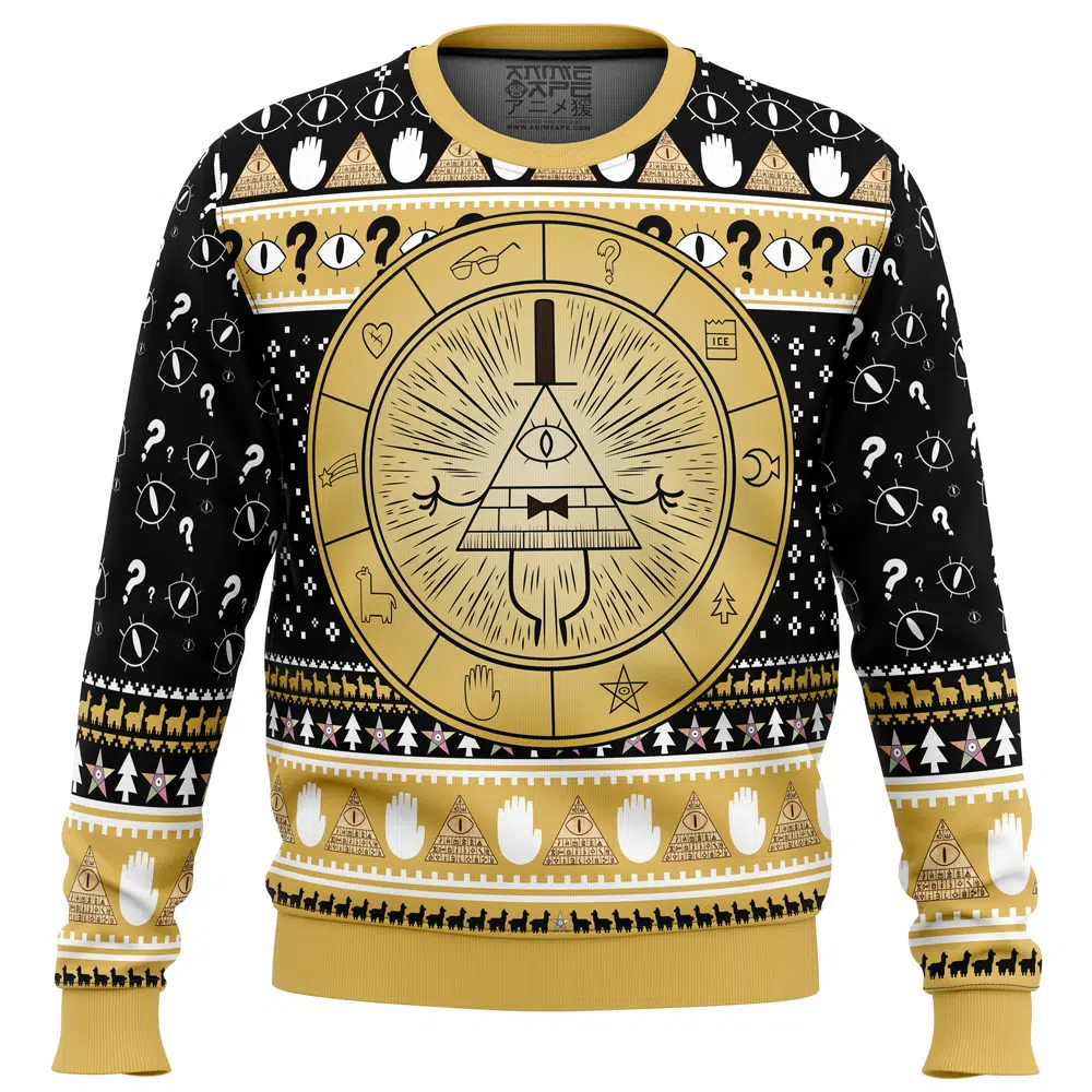Buildercar - Bill Cipher Gravity Falls Ugly Christmas Sweater