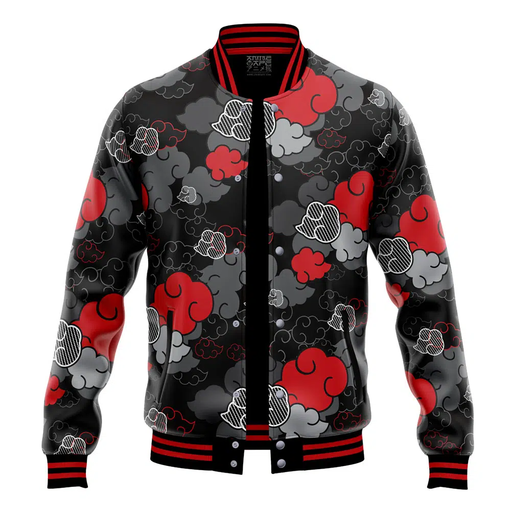 Buildercar - Black Aloha Akatsuki Shippuden Varsity Jacket