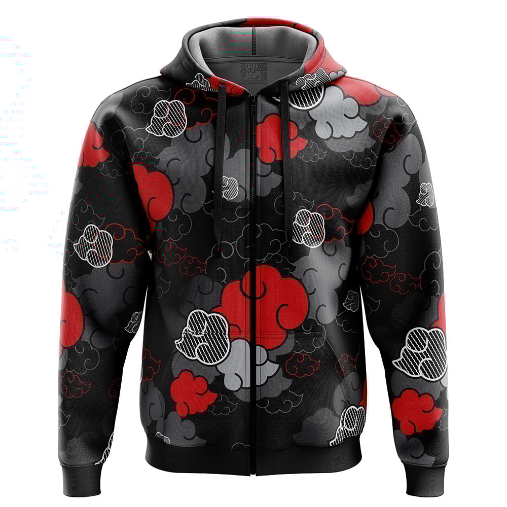 Buildercar - Black Aloha Pattern Zip Hoodie Jacket