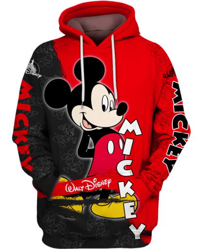 Buildercar - Black And Red Mickey Mouse 3d Hoodie