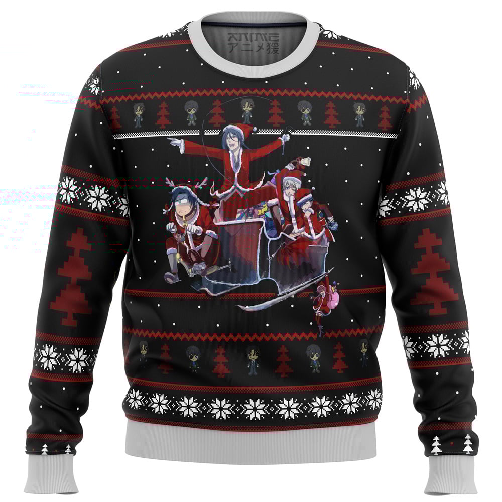Buildercar - Black Butler Holiday Ugly Christmas Sweater