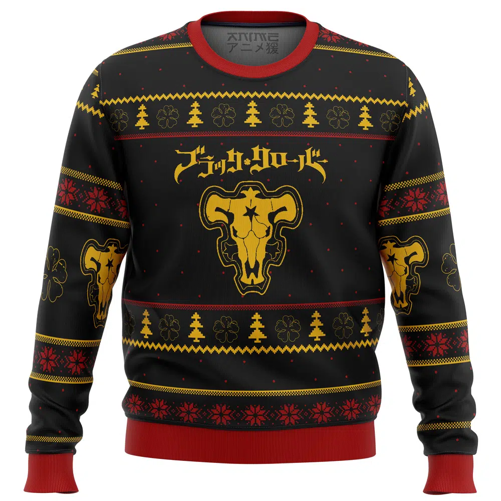 Buildercar - Black Clover Bulls Ugly Christmas Sweater