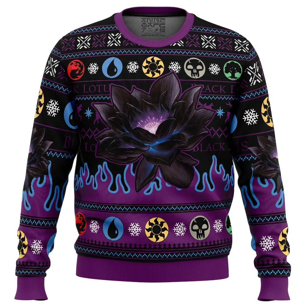 Buildercar - Black Lotus Magic the Gathering Ugly Christmas Sweater