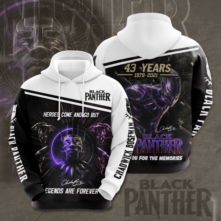 Buildercar - Black Panther Heroes Come And Go But Legends Are Forever 3d Hoodie