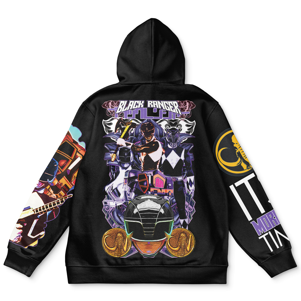 Buildercar - Black Ranger Mighty Morphin Power Rangers Streetwear Hoodie