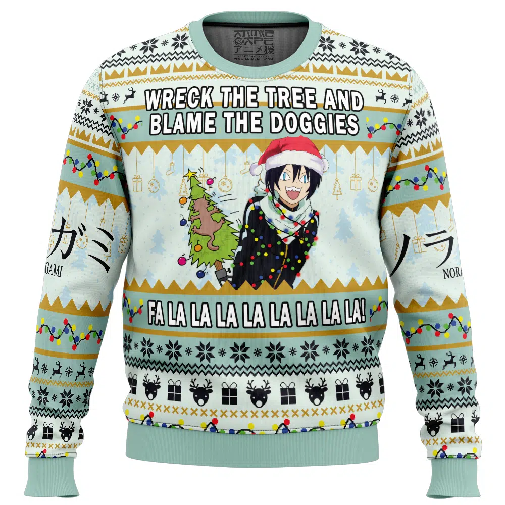 Buildercar - Blame The Doggies Norogami Ugly Christmas Sweater