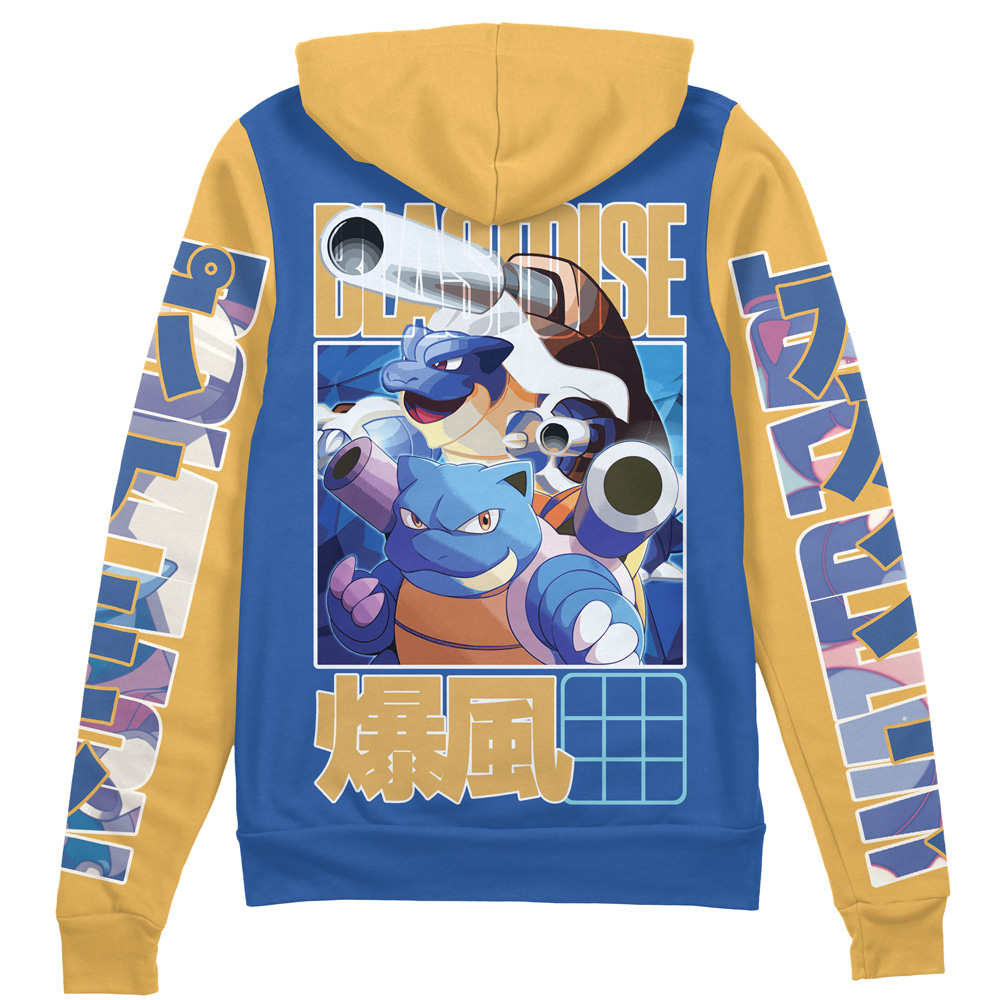 Buildercar - Blastoise Pokemon Streetwear Zip Hoodie Jacket