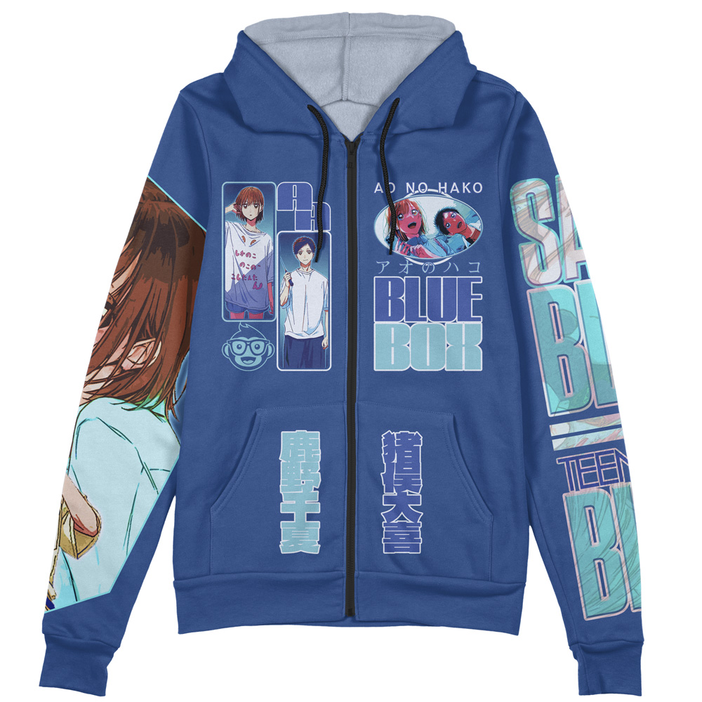 Buildercar - Blue Box Streetwear Zip Hoodie Jacket - Image 2