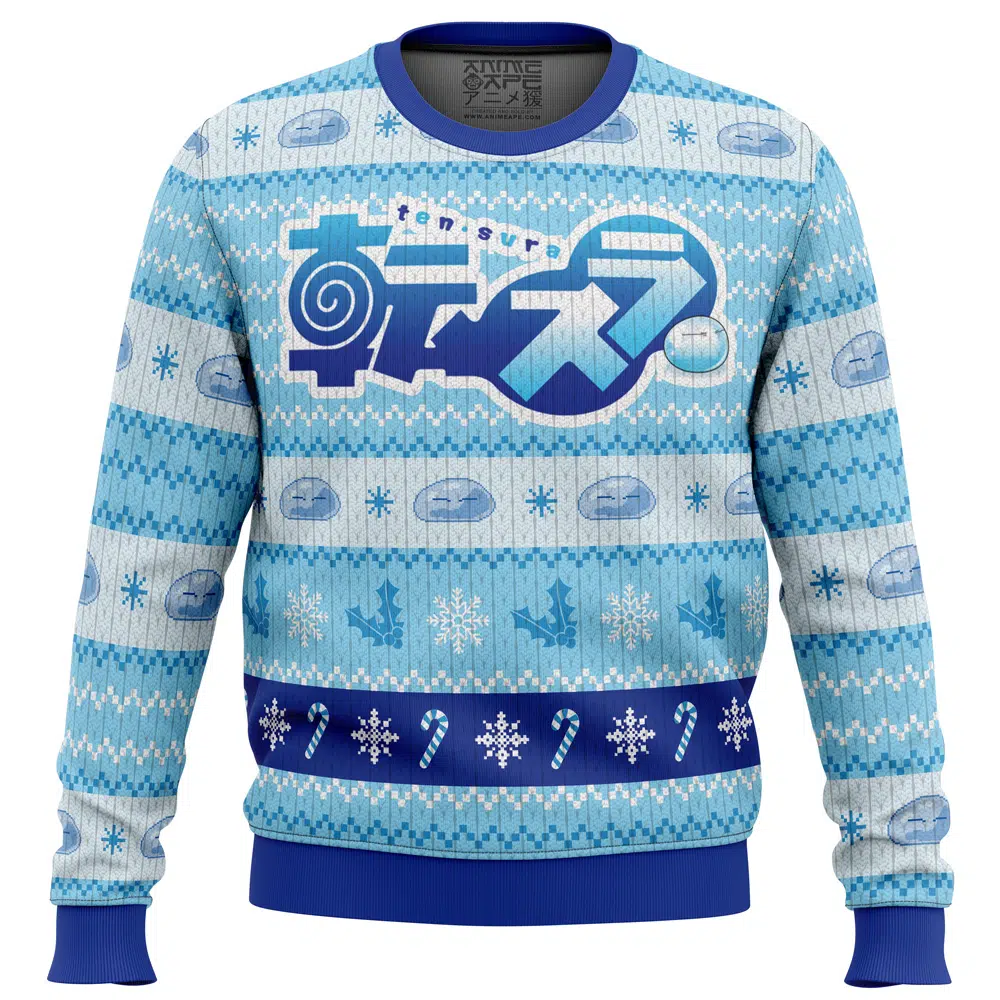 Buildercar - Blue Christmas That time I got reincarnated as a slime Christmas Sweater