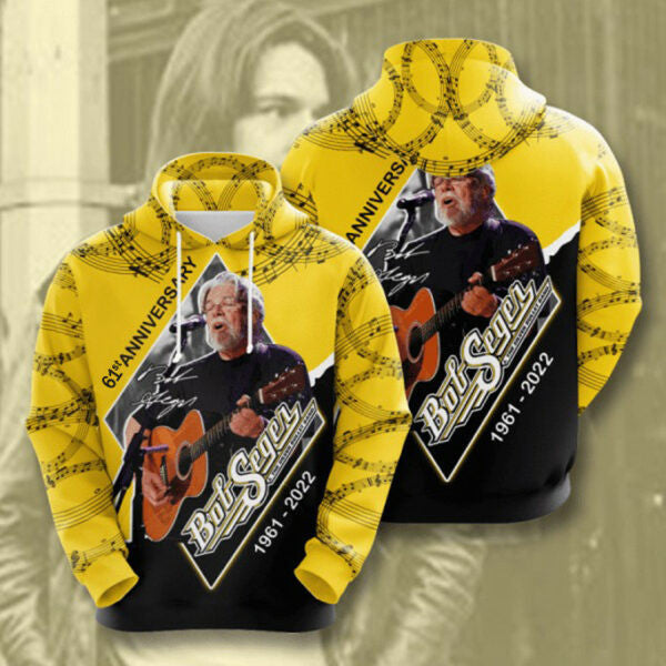 Buildercar - Bob Seger 61 Anniversary 1961 2025 Fan Gift, Bob Seger Aop Hoodie 1455