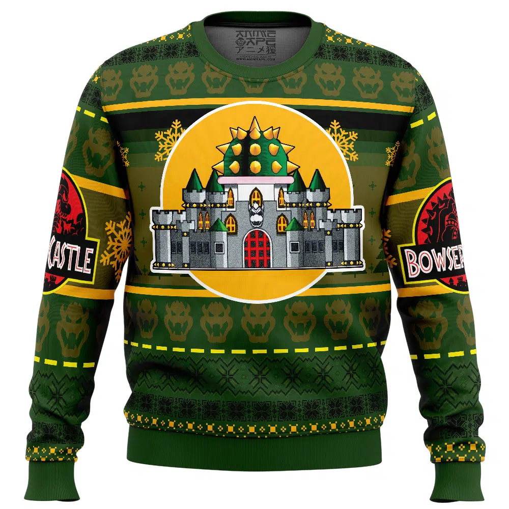 Buildercar - Bowser Castle Mario Bros Ugly Christmas Sweater