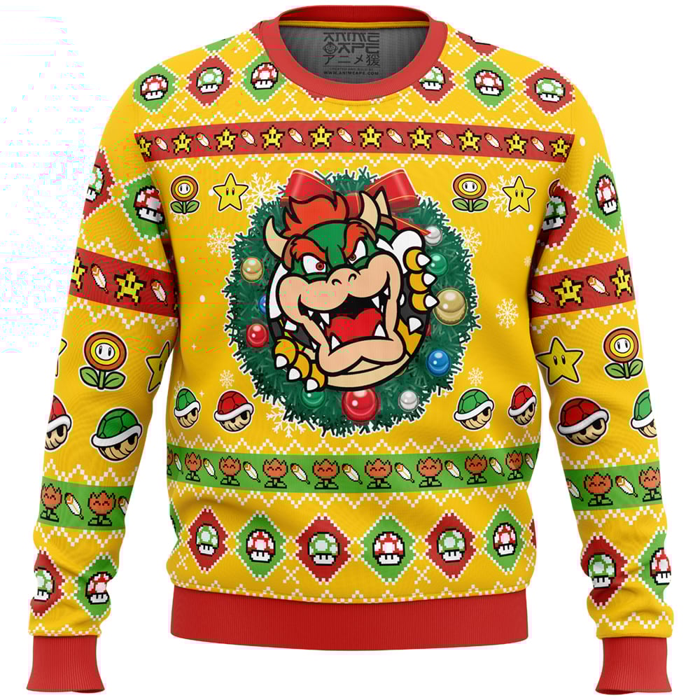 Buildercar - Bowser Mario Bros Ugly Christmas Sweater