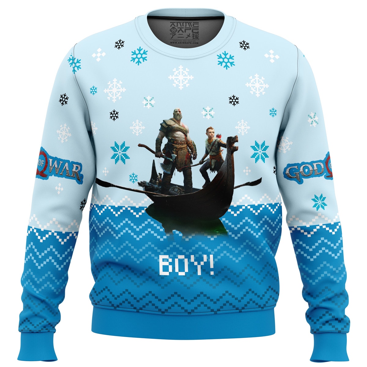 Buildercar - Boy! God of War Ugly Christmas Sweater