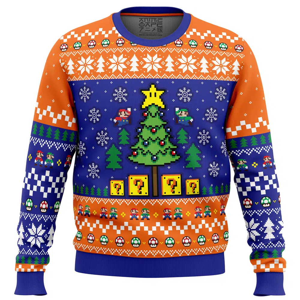 Buildercar - Bros Christmas Mario Bros Ugly Christmas Sweater