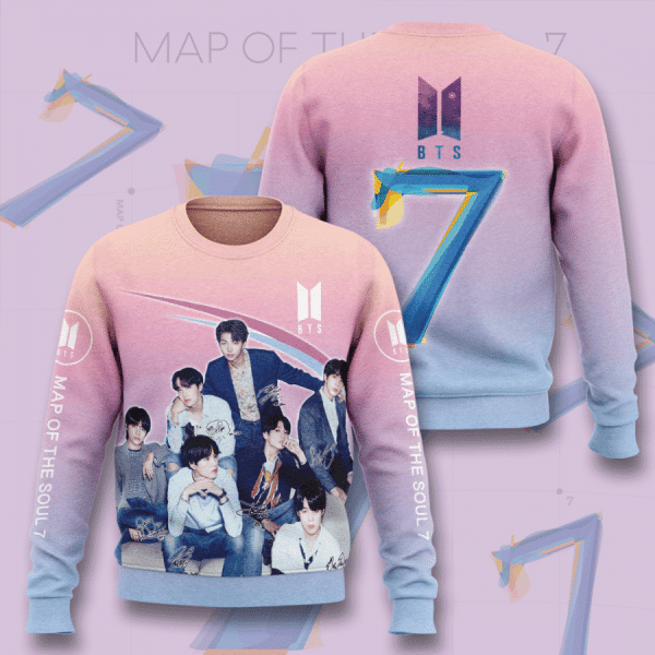 Buildercar - Bts Bangtan Boys 7th Anniversary 2013 2025 Map Of The Soul Signature 3d Hoodie All Over Printed Hoodie