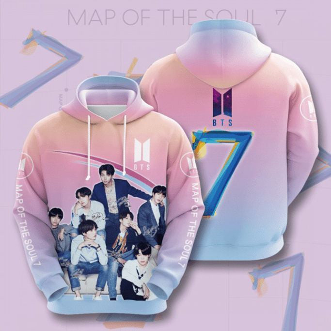 Buildercar - Bts Bangtan Boys Map Of The Soul Signature Design Gift For Fan Custom 3d Hoodie All Over Printed Hoodie