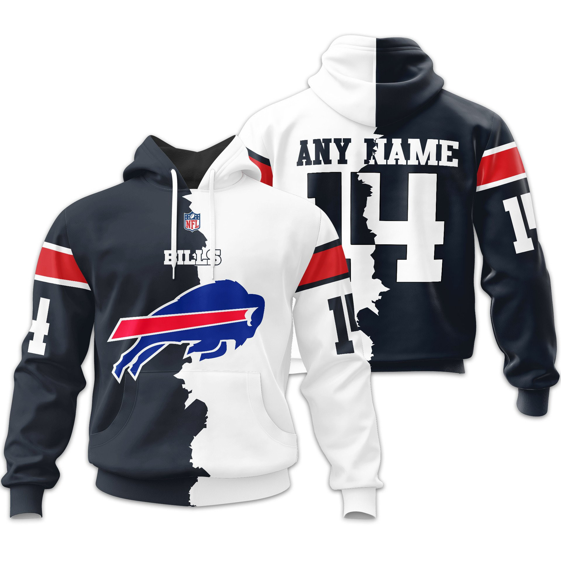 Buildercar - Buffalo Bills | Home Mix Away Hoodie