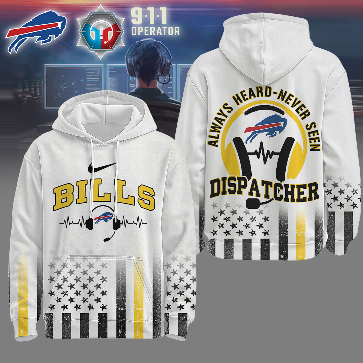 Buildercar - Buffalo Bills | Premium NFL Dispatcher Fan Hoodie
