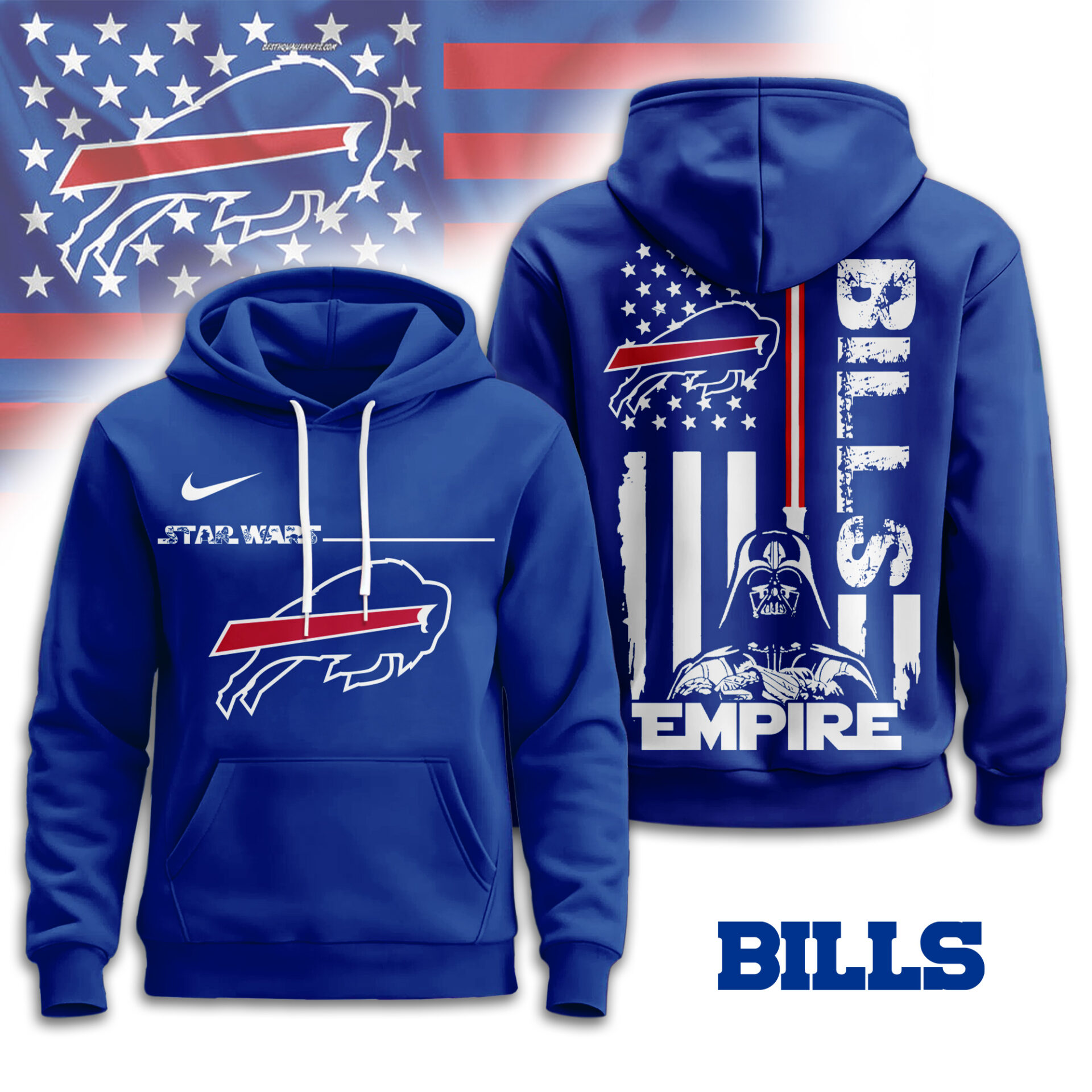 Buildercar - Buffalo Bills | Premium NFL Starwars Empire Hoodie