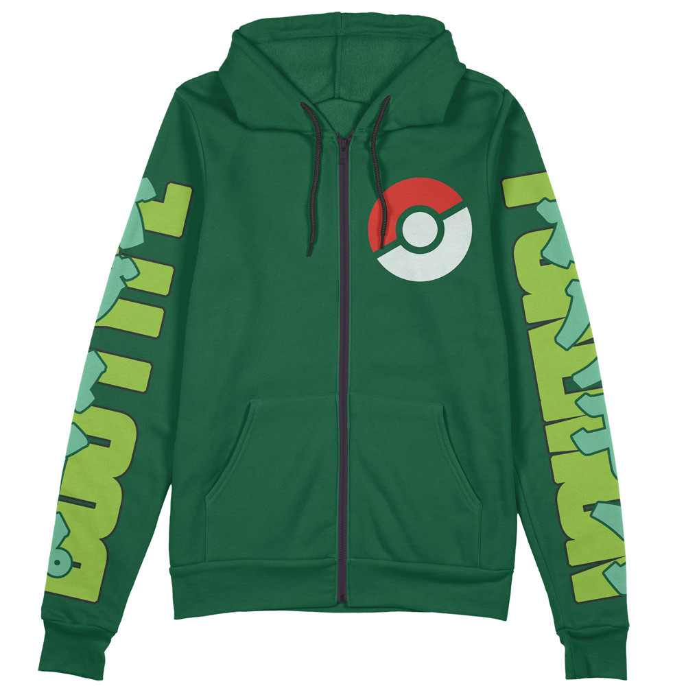 Buildercar - Bug Type Pokemon Streetwear Zip Hoodie Jacket - Image 2