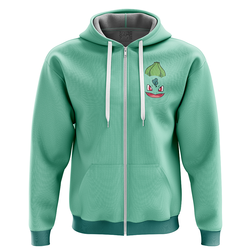 Buildercar - Bulbasaur Pokemon Zip Hoodie Jacket