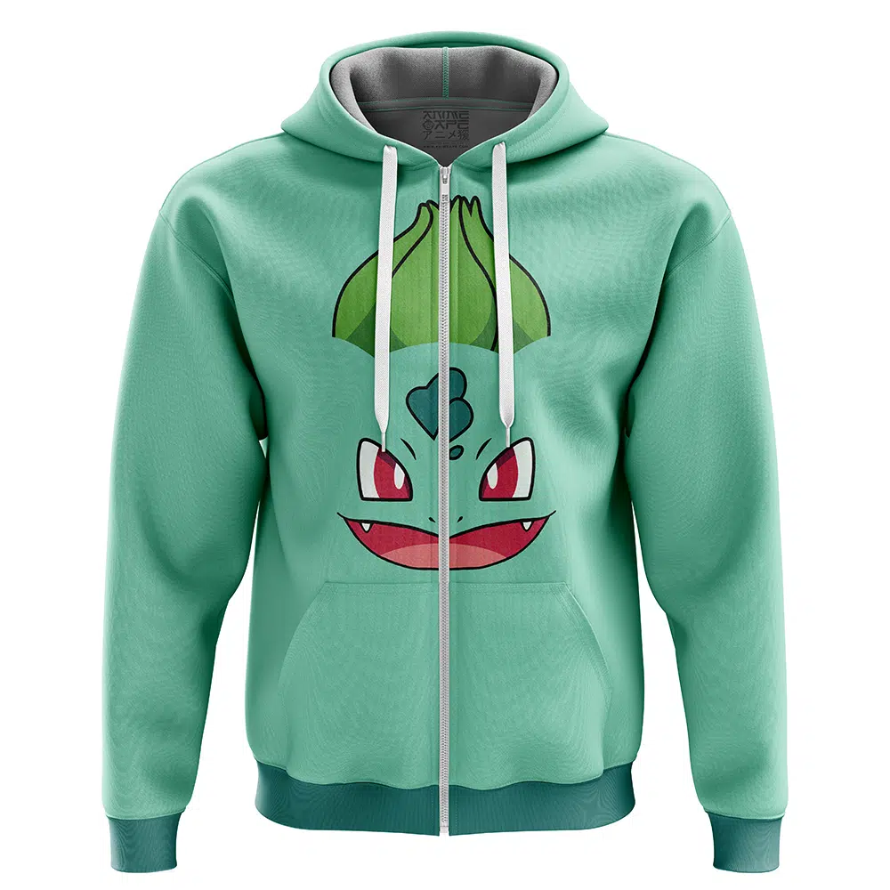 Buildercar - Bulbasaur V2 Pokemon Zip Hoodie Jacket
