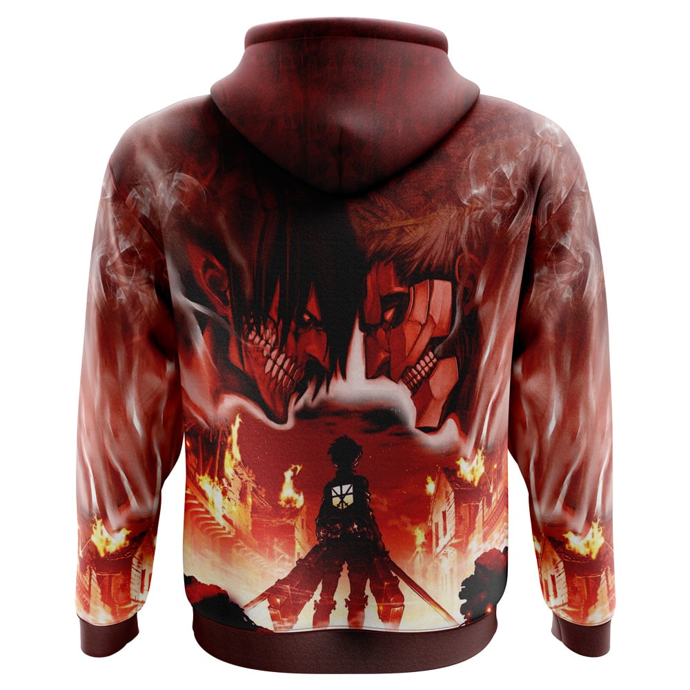 Buildercar - Burning Attack on Titan Hoodie - Image 2