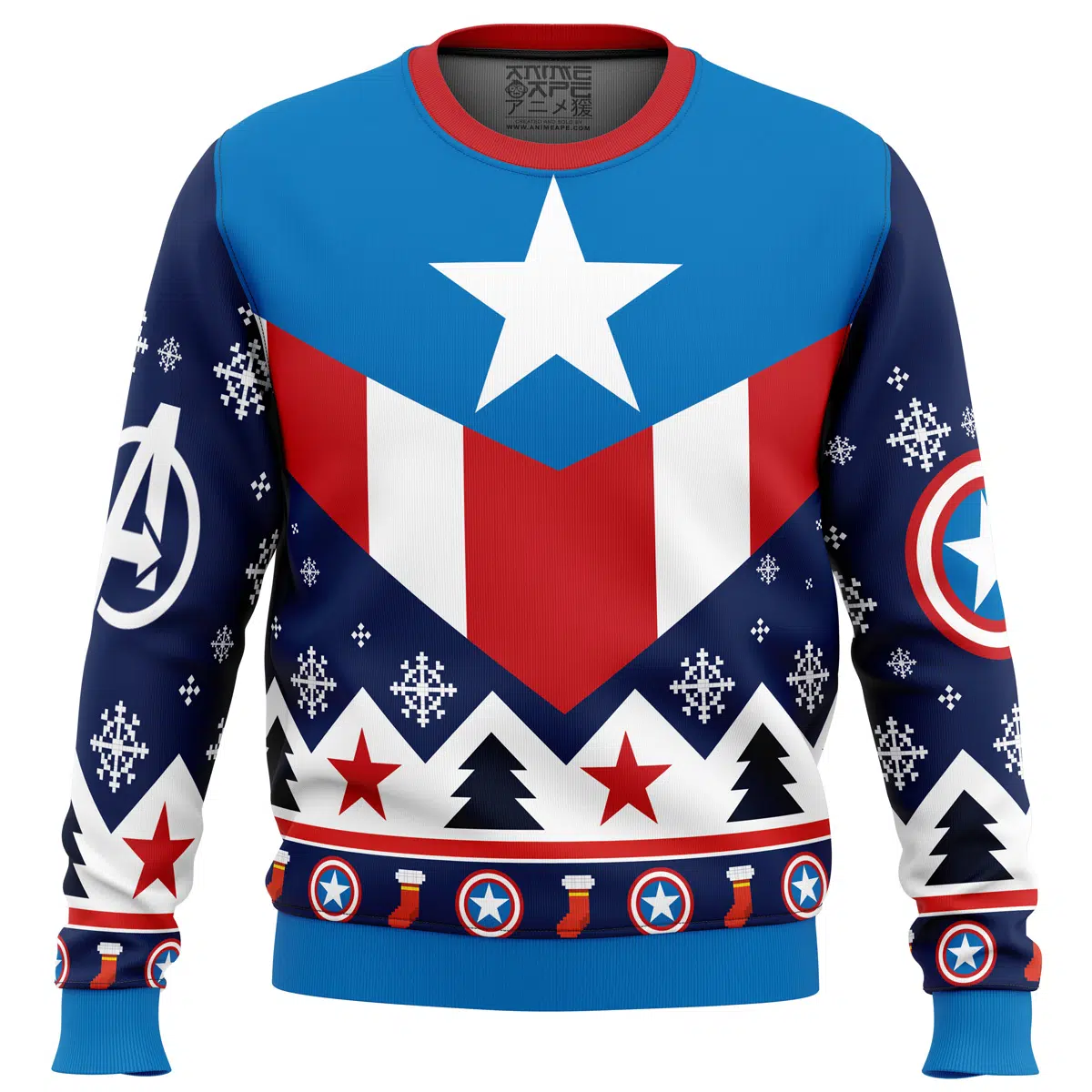 Buildercar - Captain America Ugly Christmas Sweater