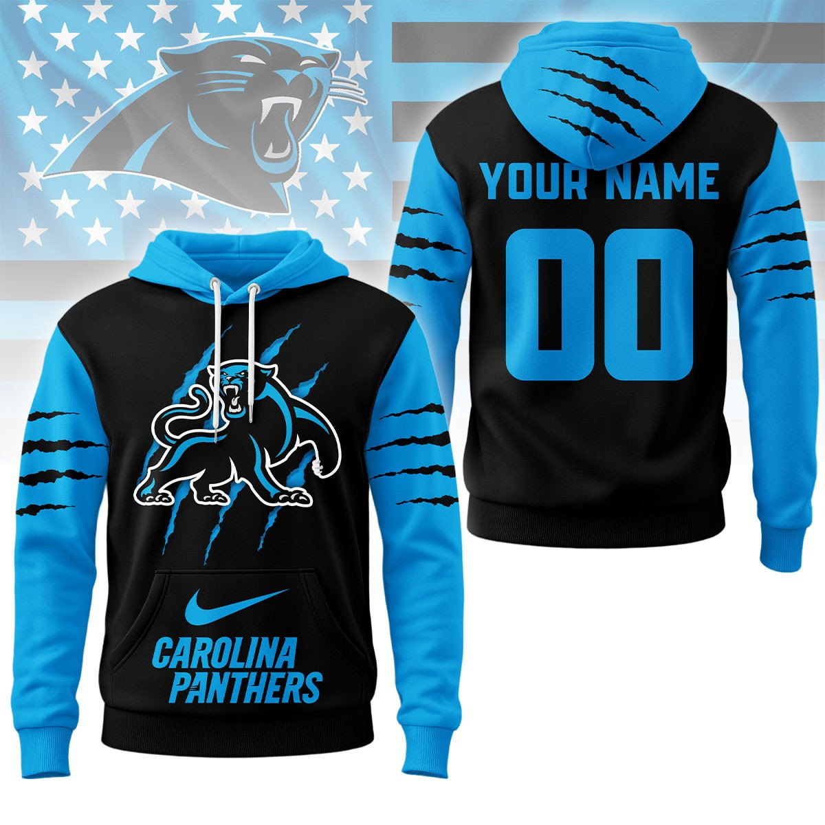 Buildercar - Carolina Panthers Premium NFL Fan Pride Claw Hoodie