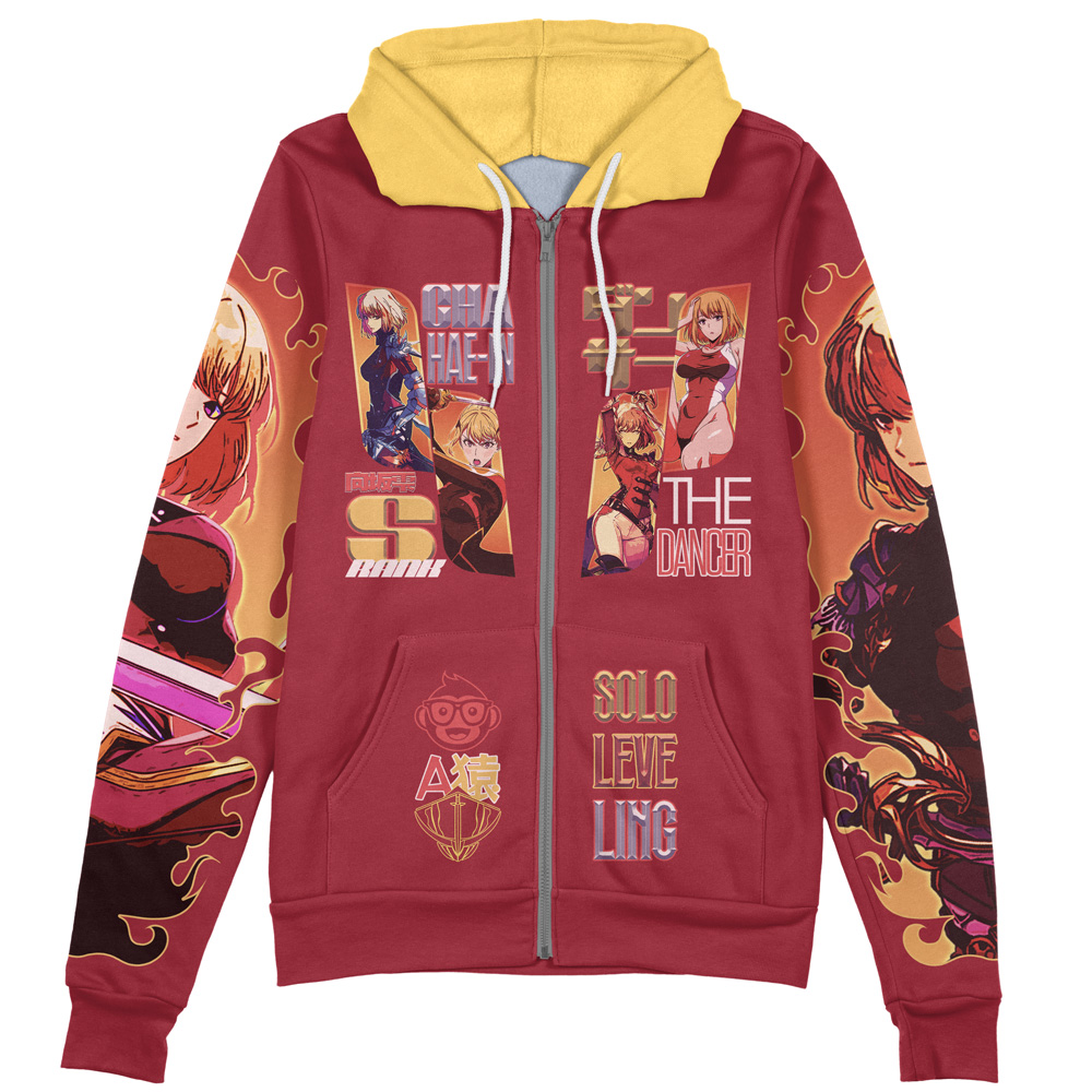 Buildercar - Cha Hae-In Solo Leveling Streetwear Zip Hoodie Jacket - Image 2